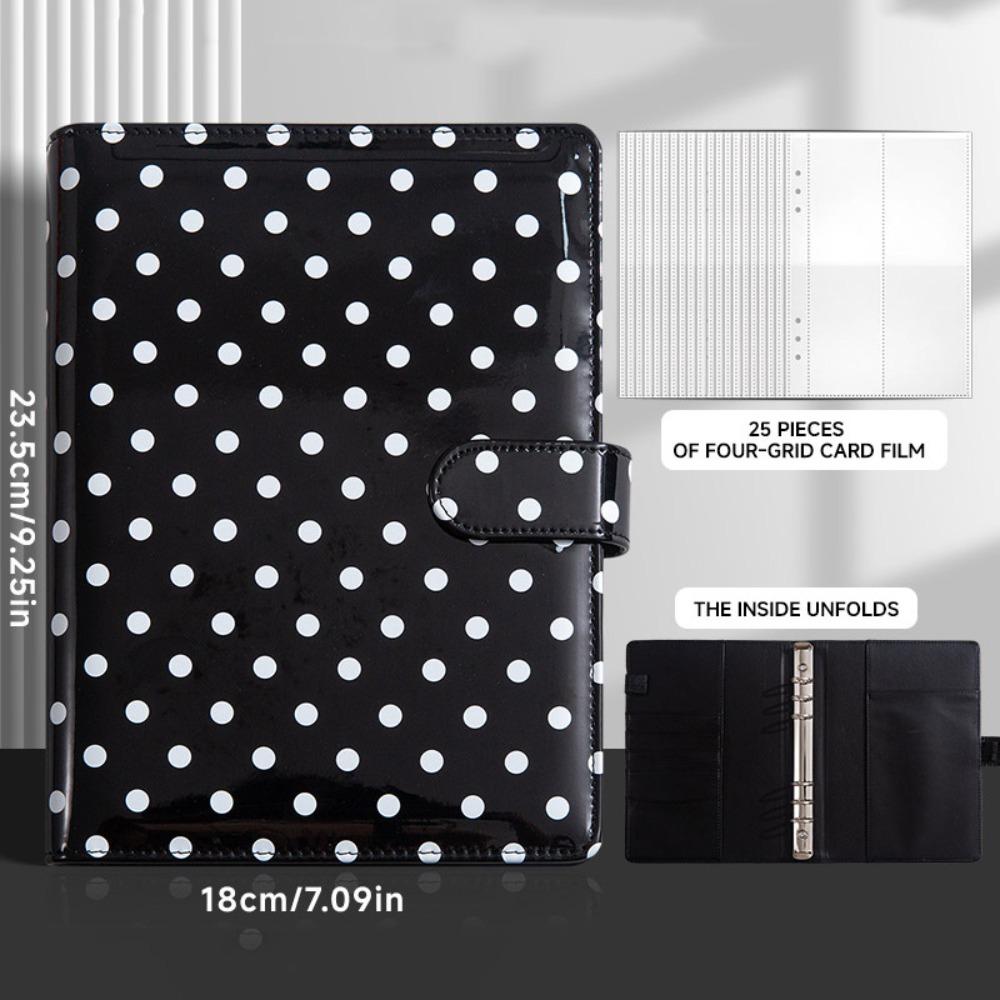 PU Leather Card Collector Album 6 Ring Refillable Notebook Binder New Photo Binder Book Idol Cards