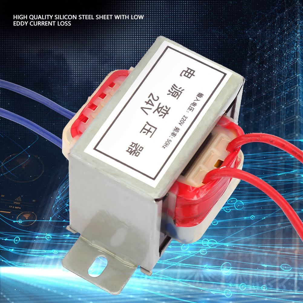220V-24V 12W 50Hz Low Frequency Isolation Single Power Transformer EI Type 