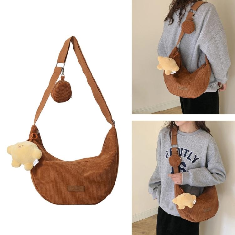 Stylish Corduroy Crossbody Bag Soft and Comfortable Shoulder Bags for Women