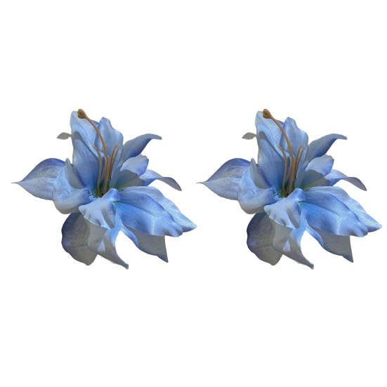 1 Pair Women Hair Clips Large Flower Decor Side Hair Pins No Hair Damage Hairpins Non-fade Hair Accessory