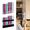Storage Rack Transparent Acrylic Straw Holder with Drain Hole Adjustable Height Adhesive Tape Straw Organizer