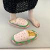 Fashion Women Slippers 2025 New Outdoor Beach Sandals Indoor Home Slides Women Platform Mules Slippers Thickened Fluff Hamburger Shoes