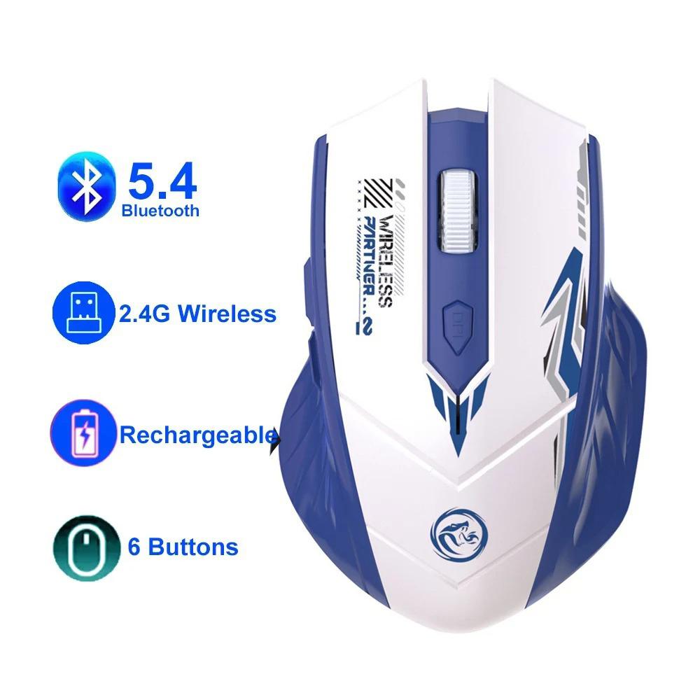 2.4G Wireless Mouse Bluetooth 5.4 Mouse Dual-Mode Rechargeable Mice 1600 DPI Office Mouse Gaming Mouse For PC Laptop