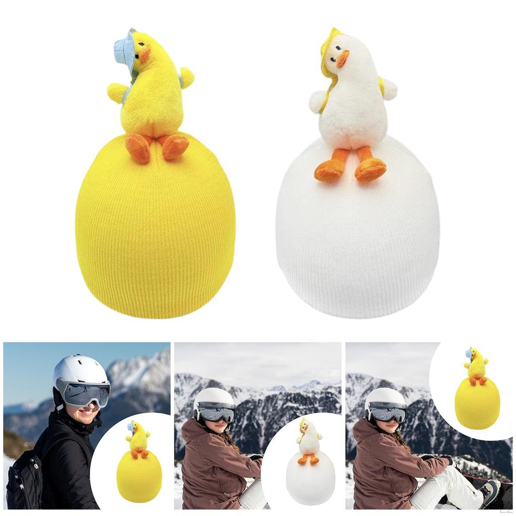 Duck Motif Ski Helmet Cover Lightweight Creative Lovely Knitted Snowboarding and Skiing