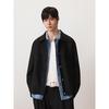 GXG Men's Custom-Woven Matte PU Leather Snap-Button Casual Jacket