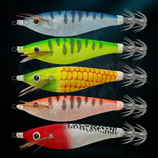 10CM/10G Glow-in-the-dark Shrimp Lure with Squid Hook Realistic Bionic Artificial Bait Saltwater Freshwater Bass Walleye Trout Fishing Accessories