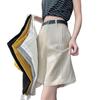 High-Waisted Tencel Linen Wide-Leg Shorts - Casual A-line Summer Style for Women