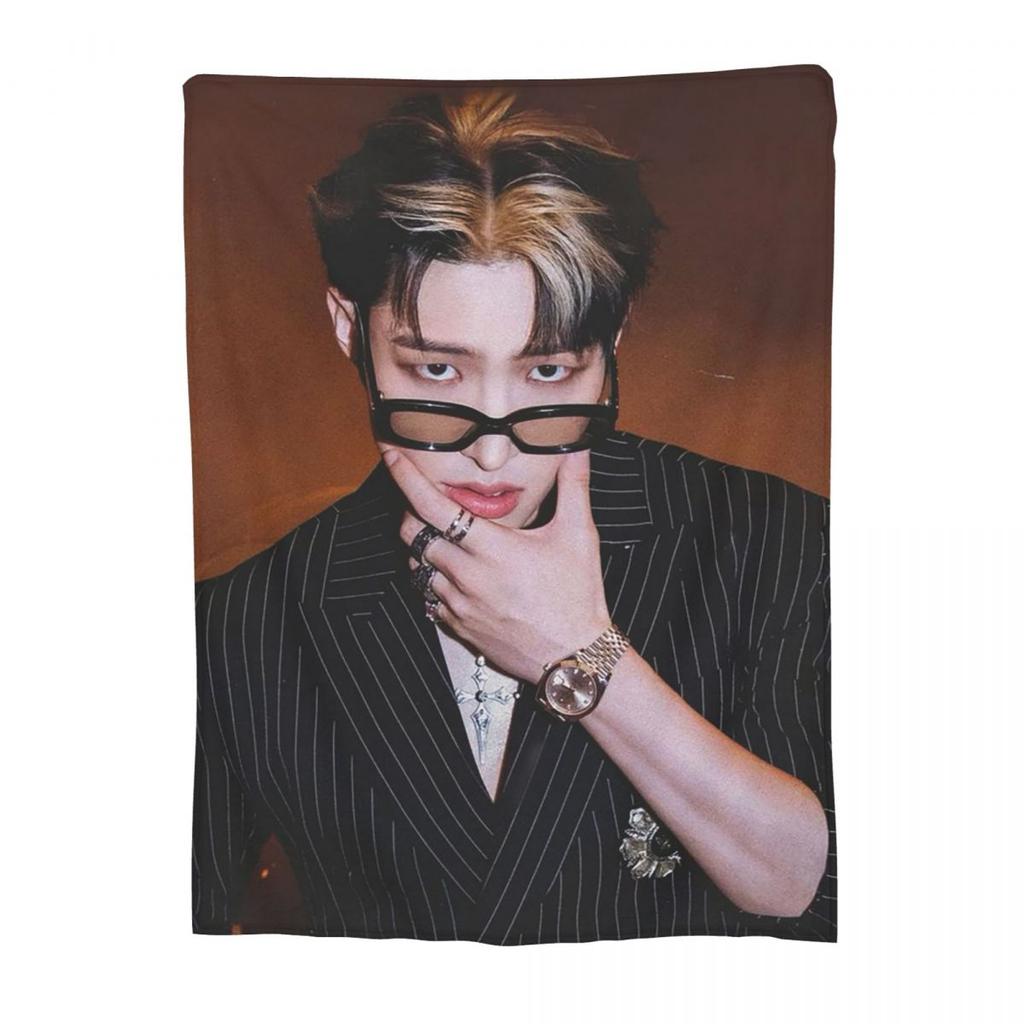 Mingi Ateez - Spin Off From The Witness Halazia Blanket Warm Flannel Throw Blanket Cover for Bed Living room Picnic Home Couch