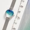 Authorized Dealer [OLIVIA BURTON] Olivia Burton Women's Watch OB16US63 Under the Sea Midi Wishing Waves Blue Mother-of-Pearl & Silver Mesh