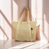 2025 Trendy Handmade Forest-Style Woven Straw Tote Bag - Large Capacity Vacation Fashion for Women