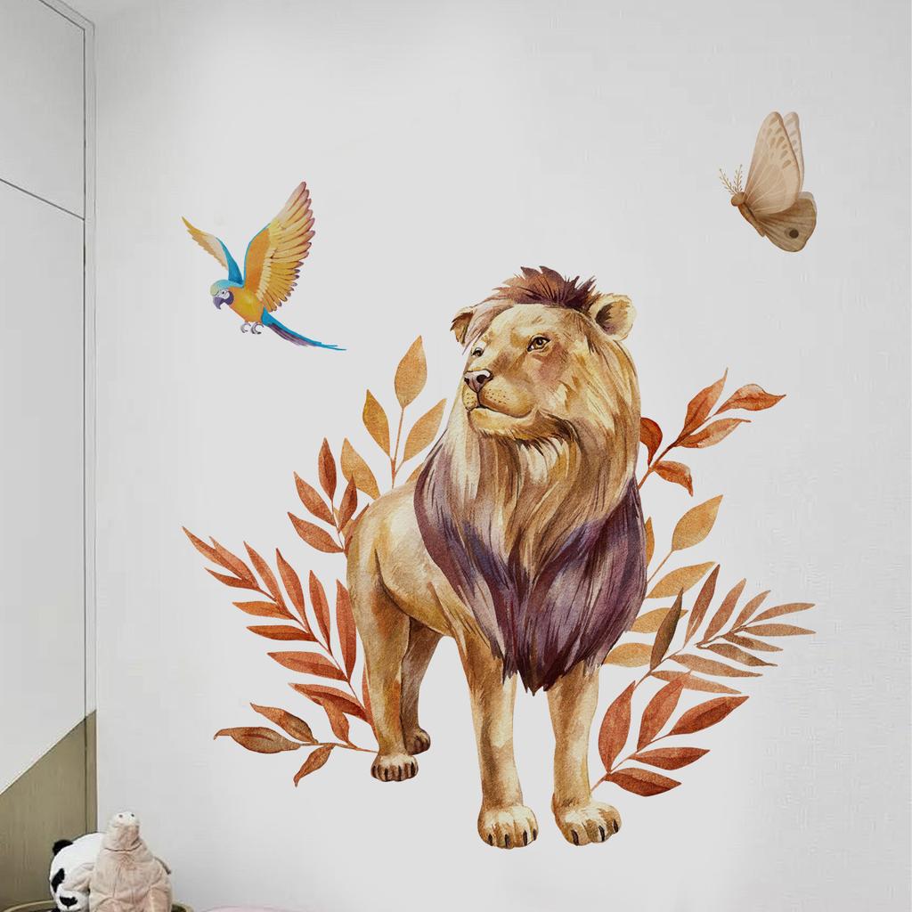 Tree Cartoon Animal Dinosaur Butterfly Wall Stickers, Living Room Bedroom Kids Room Decor, Self-Adhesive Wall Art