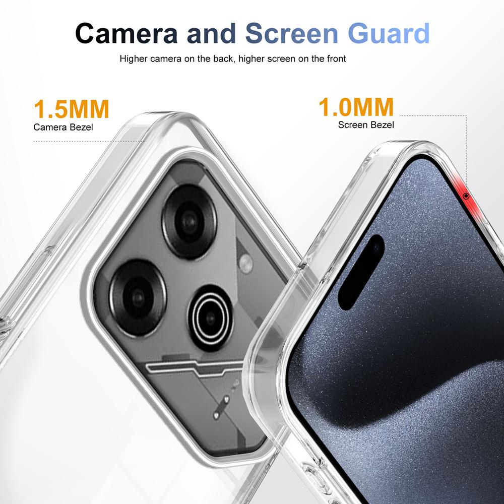 KEYSION Husă Transparentă pentru TECNO Pova 6 Pro 5G TPU Moale+PC Anti-alunecare HD Clar Rezistentă la Șocuri Husă Spate Telefon pentru Tecno Pova 6 Pro