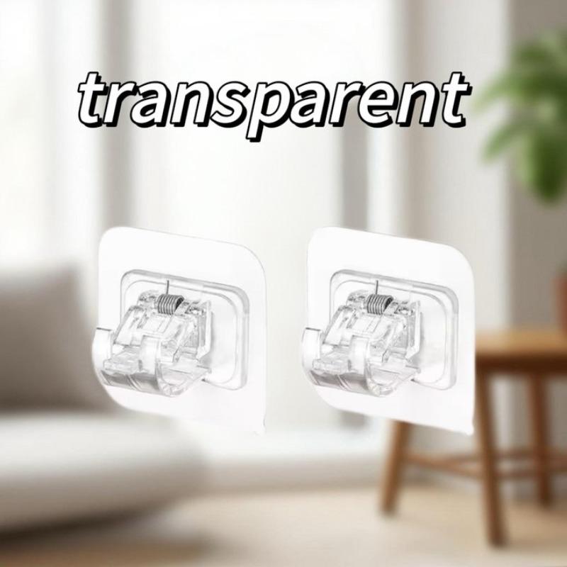 Adjustable Curtain Rod Brackets Self Adhesive Curtain Rod Holder Hooks Nail Free Adjustable Curtain Rod Hooks Hangers