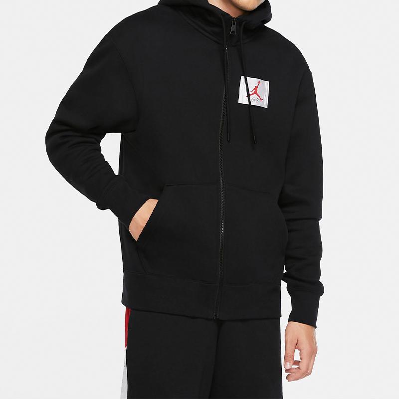 Jordan FW22 Full-Zip Hooded Casual Sports Jacket Men Jackets Black CV6145-010