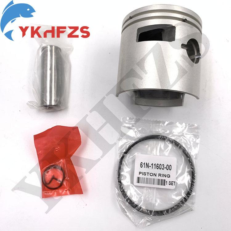61N-11631-00 Piston And Piston Ring Set (Std) For Yamaha Outboard Motor 2T 25HP 30HP 61N-11631-00-95 61N-11631 Boat Engine Parts 61N-11631-00