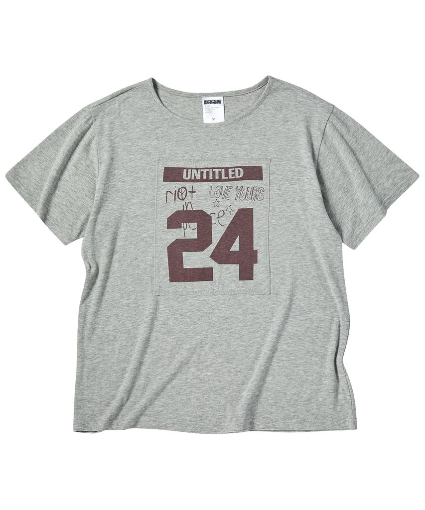 Eontaiteulseoul Untitle Number Patch Crop Short Sleeve Gray