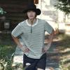 SNOWPEAK Sorona Stripe Short Sleeve T-shirt Navy (S26MUFTS68)