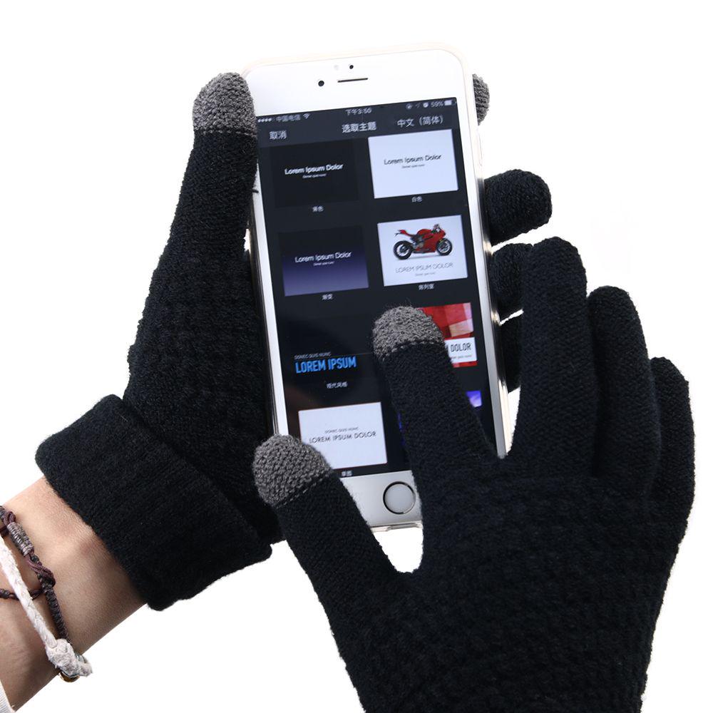 Gifts Women Hand Wrist Touch Screen Knitted Wool Gloves Fingerless Mittens