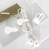 MAVEEK Cable Clips, New Magnetic Clips, Pack of 6, Cord Clips, Cord Winder, Earphone, USB Cable, Cord Storage, White