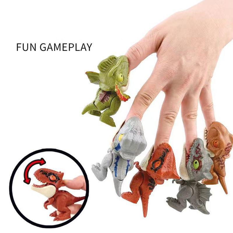 Jurassic Finger Dinosaurier Triceratops Tyrannosaurus Modell Spielzeug für Kinder Kreative Fingerbeißende Dinosaurier Interaktives Spielzeug Junge Geschenk