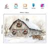 Christmas Snow Barn Fabric Decoration Background Winter Photography Backdrop Decorations For Photo Studio Photo Booth Christams Party