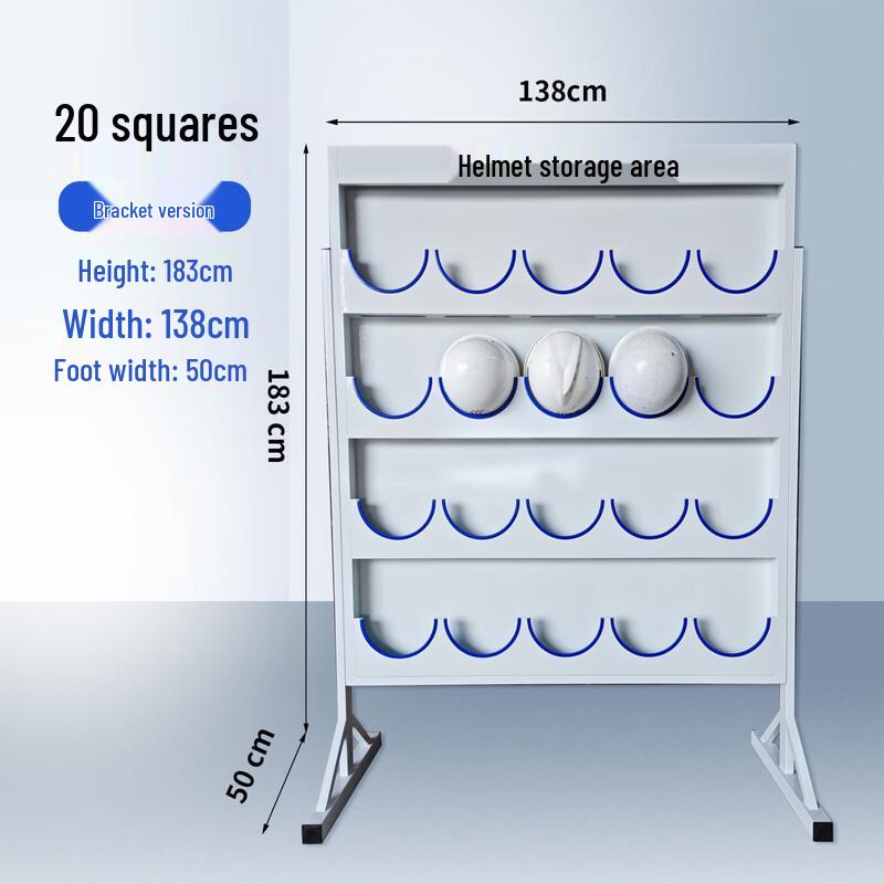 QPX Galvanized 20-Position Safety Helmet Storage Rack