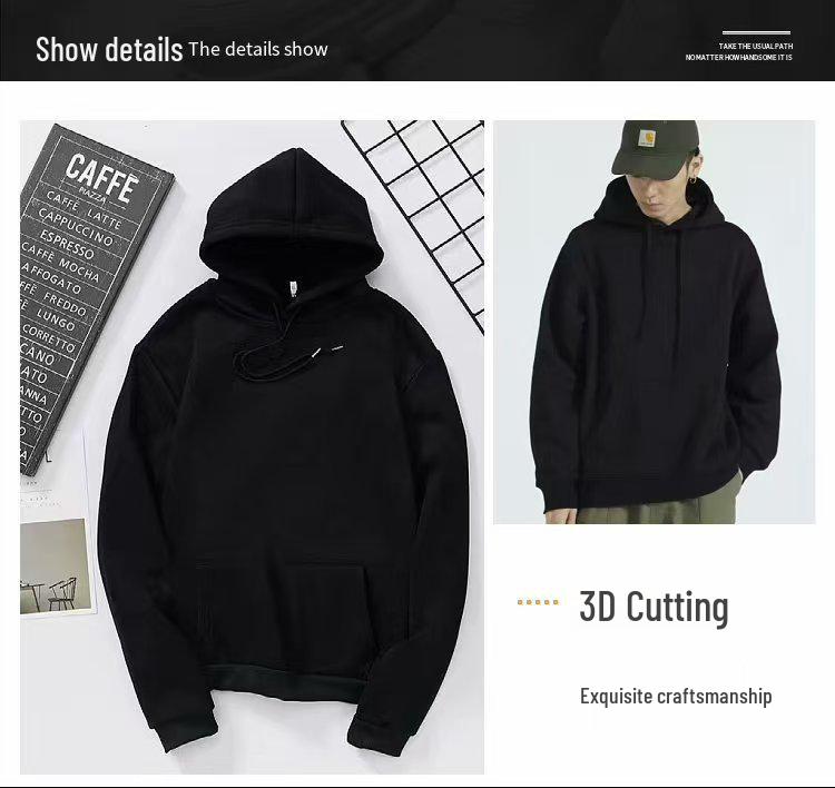 Men's Trendy Loose Fit Hoodie, Spring/Autumn 2024, Thin Style with Hood