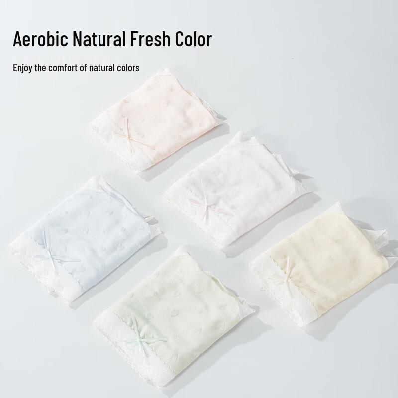 MaoRen Women's Modal Heart Jacquard High-Waist Briefs