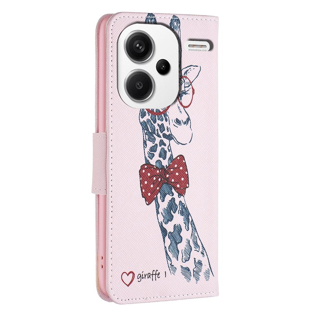 For Xiaomi Redmi Note 13 Pro+ 5G Case with Card Holder PU Leather Pattern Printed Phone Cover