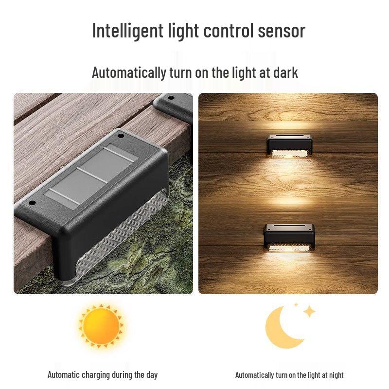 Waterproof Solar Outdoor Garden Fence, Courtyard, and Stair Step Lights