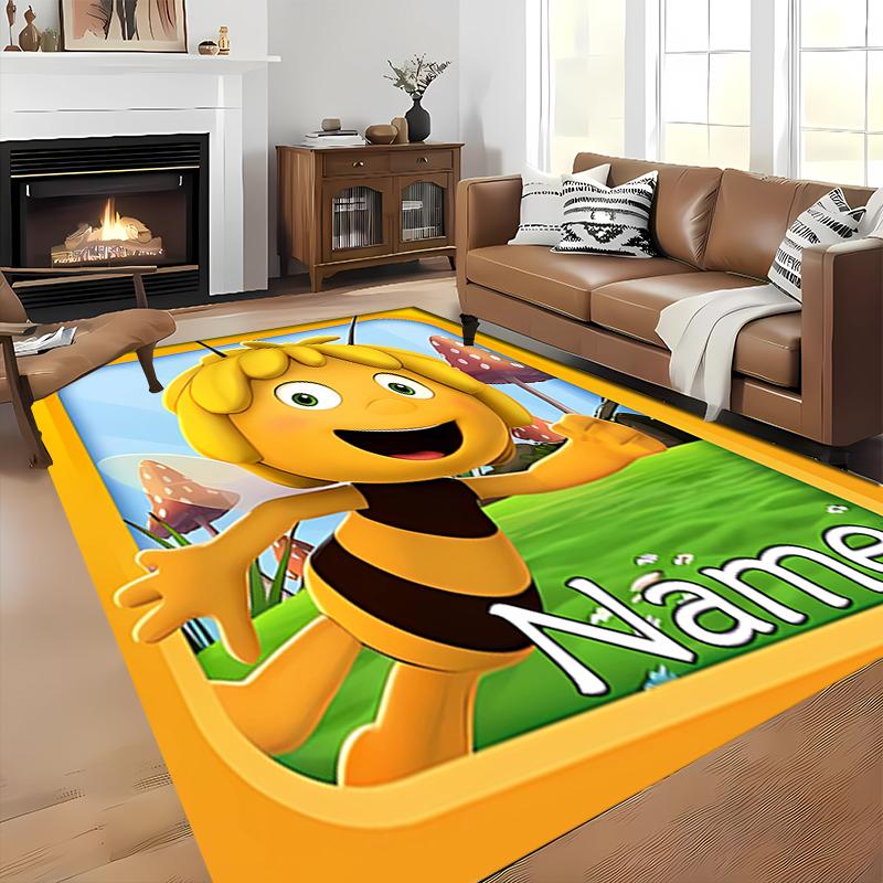 Custom personalization Maya the Bee Area Rug - Perfect For Kitchen, Bathroom,Laundry Room Decor Large Size Available,Gift All Seasons