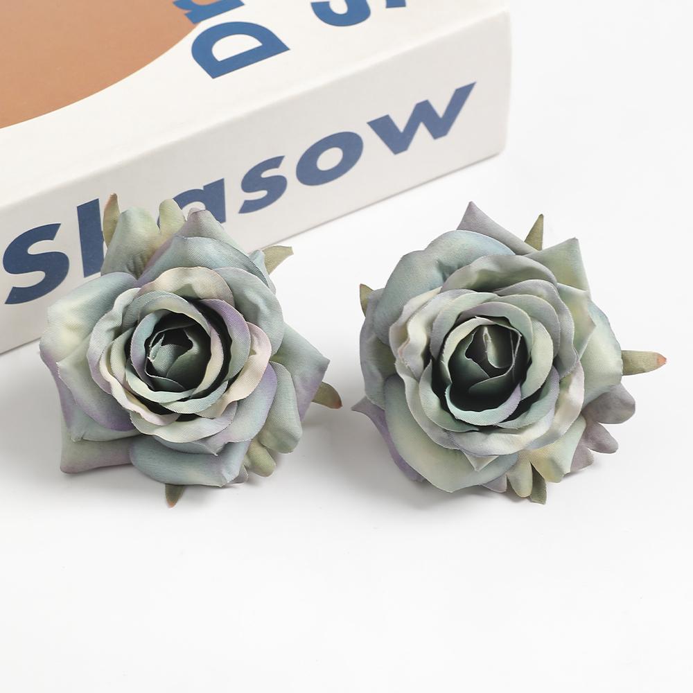 10/20Pcs Artificial Rose Flowers 6.5CM Silk Fake Flowers for Home Room Decor Party Garden Wedding Decoration DIY Gifts Accessory
