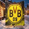 Borussia Dortmund Pattern Blanket for Home Decoration, Bed, Sofa, Car Travel, Camping, Suitable for All Seasons, Birthday Christmas Gift