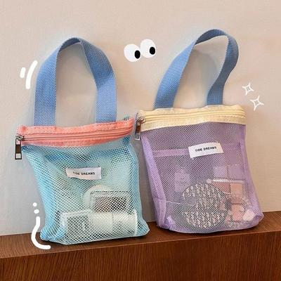 Portable Mesh Toiletry Bag Large Capacity Makeup Bag Gifts Beach Bag