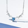 Starry Deer Yilu Road with You Necklace Women's Japanese and Korean Simple Trendy Student Forest Five-Claw Antler Pendant