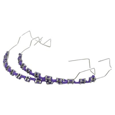Temporary Tooth Decoration Dental Fake Braces with Metal Wires & Bracket Dental Tool Practice Props for Dental Students