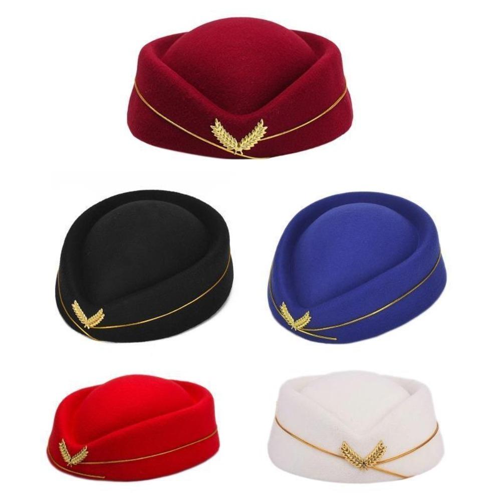 High-quality Costume Accessories Work Cap Party Hats Stewardess Hat Air Hostesses Hat Beret Hat