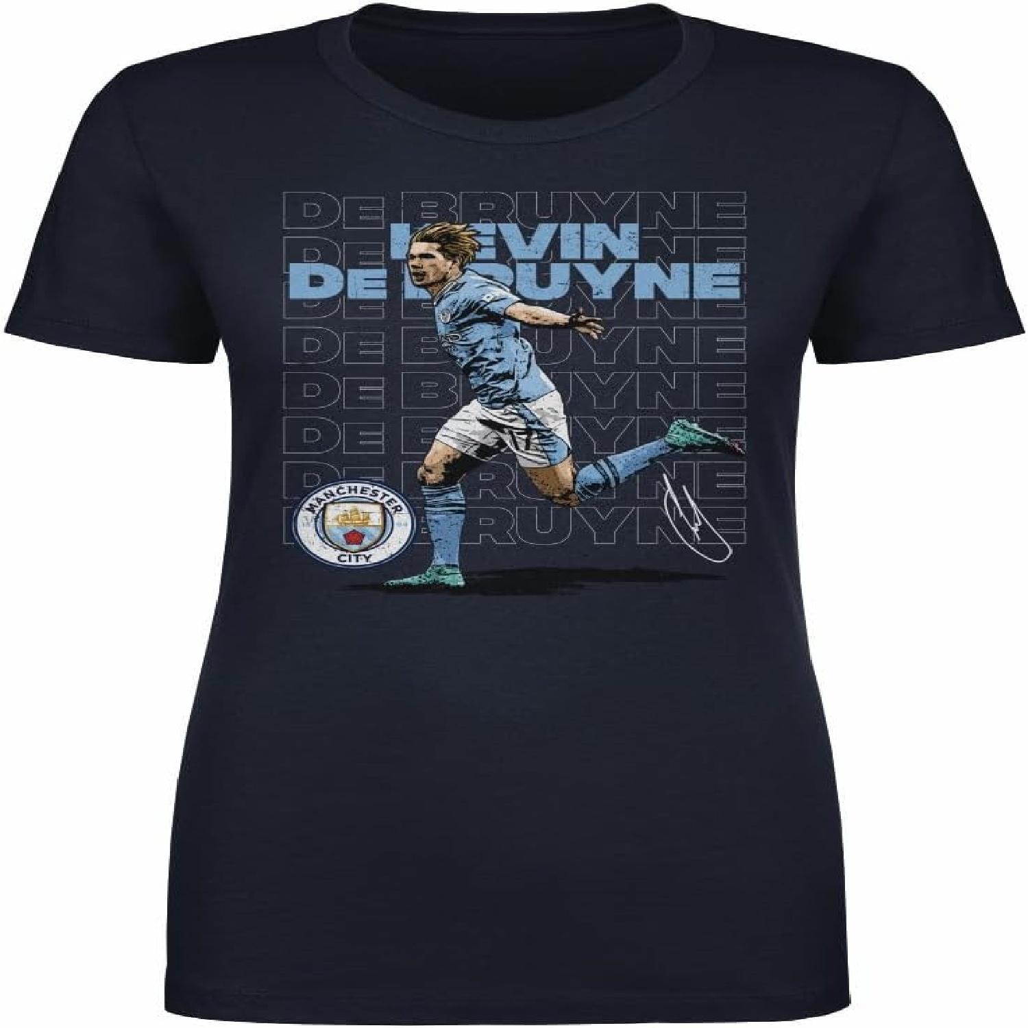 500 LEVEL Kevin De Bruyne Manchester City Women s T-Shirt - Kevin De Bruyne Manchester City Outline Name S разноцветный