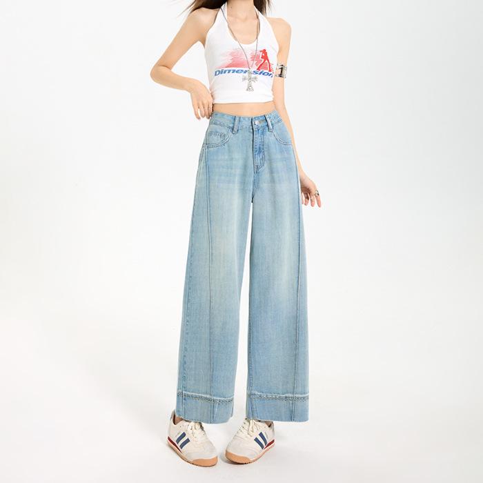 

Женские джинсы Tencel Lyocell Wide-Leg Ice Silk, лето 2025 г. S