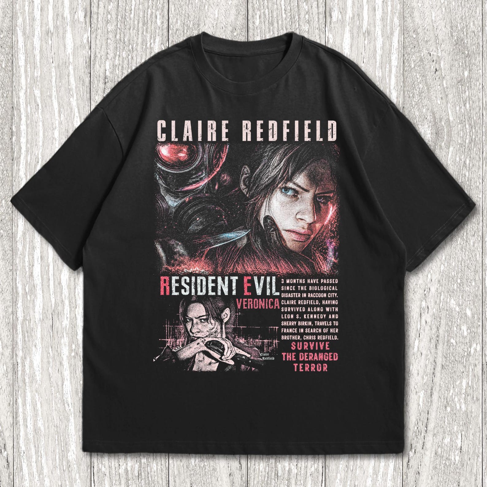 Resident Evil Veronica Vintage T-Shirt, Resident Evil Unisex T-Shirt, Resident Evil 2027 Shirt, Code: Veronica Tee, Resident Evil Biohazard. S