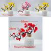 Winter Sweet Decorative Fake Plum Blossom Branch With Bright Colors For Living Space