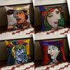 PPicasso Art Cushion Cover Reversible Soft Durable Pillow Cover Home Car MultiScene Use for Daily Comfort