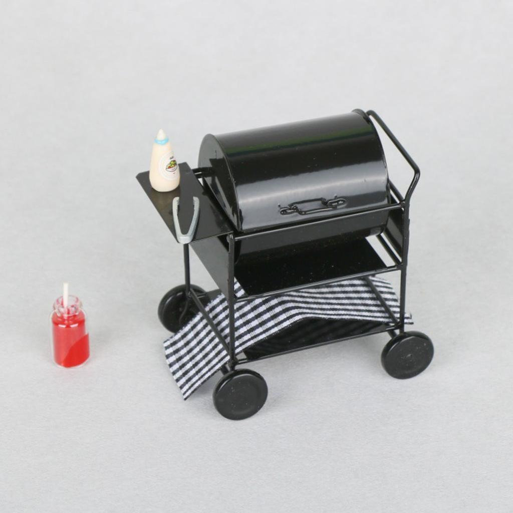 Tiny Iron Grill Miniature For Dollhouses Enthusiasts To Create Outdoor Settings
