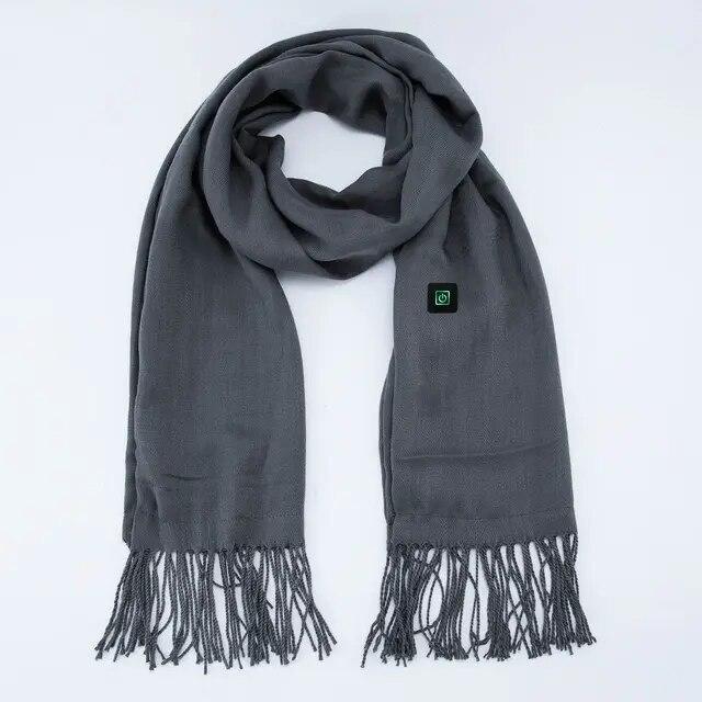 

Шаль, шарф унисекс, перезаряжаемая подушечка, шаль, теплая шаль, электрическая зимняя теплая шарф с электрическим подогревом, накидка на шею чёрный