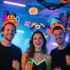 Halloween Felt Headband Glow in The Dark Pumpkin Ghost Bat Eyeball Hair Hoop Cosplay Costume Hair Ornament Halloween Night Party