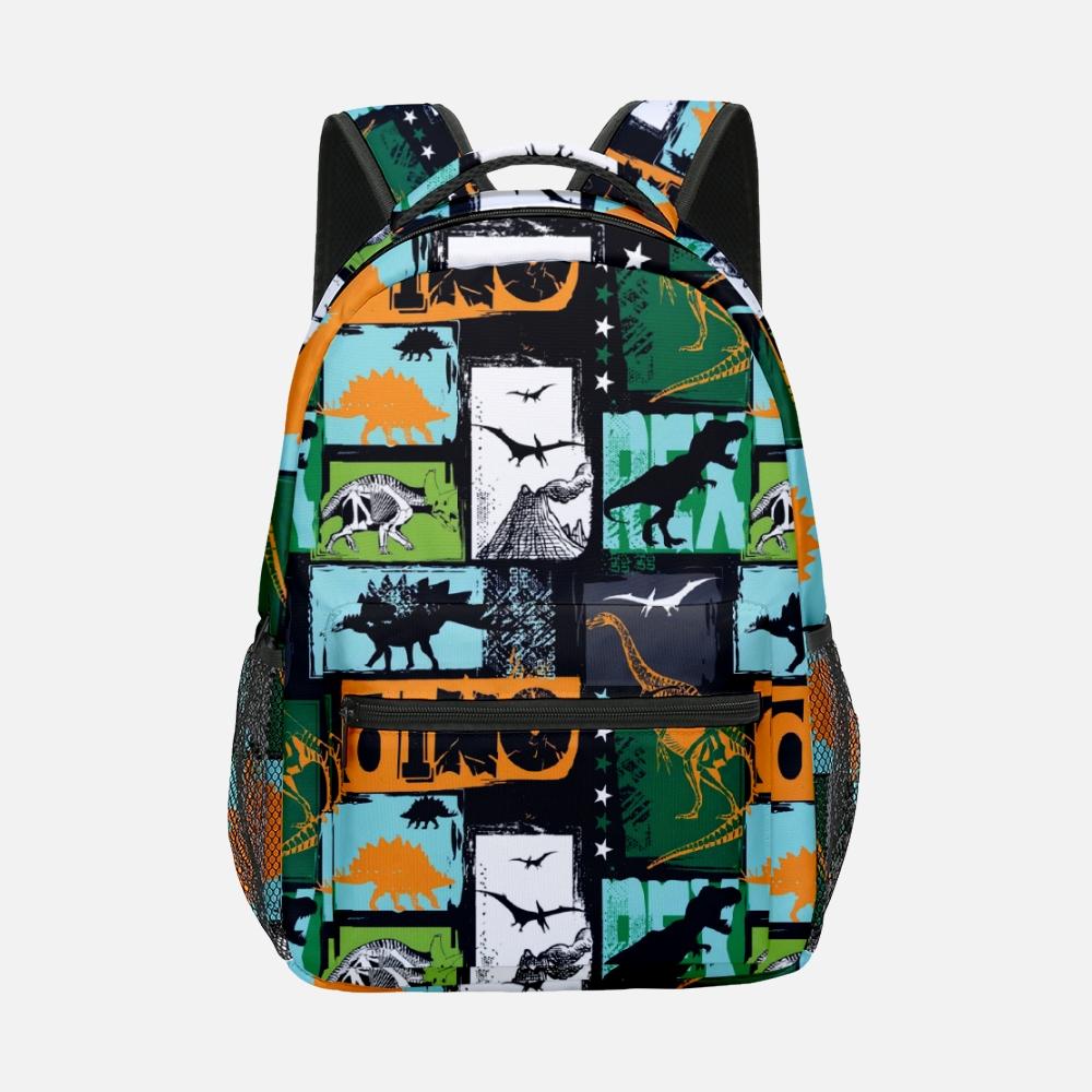 Popular Novelty Cool Dinosaur Student Bookbag Notebook Backpacks 3D Print Oxford Waterproof Boys/Girls Travel Backpacks