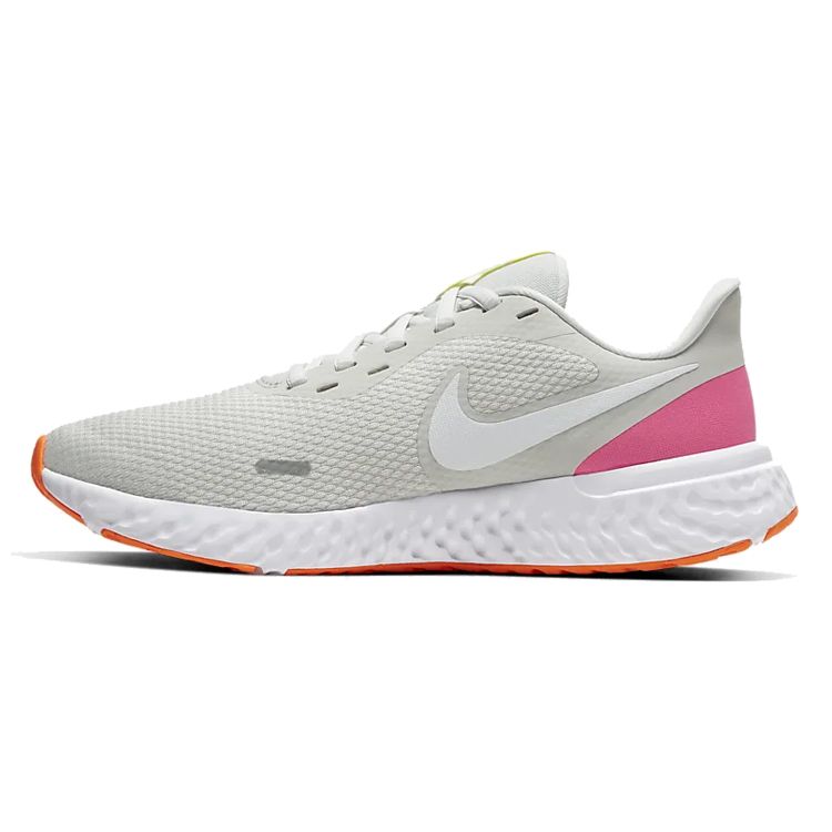 

Женские кроссовки Nike Revolution 5 Platinum Tint серо-белые Pink-Blast BQ3207-007