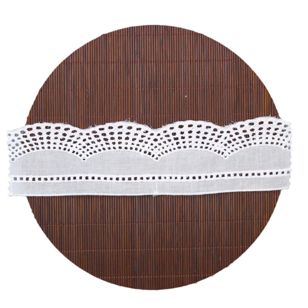 Cotton Hollow Embroidery Lace, Wave Punched Small Barcode Lace, Women'S Skirt Accessories, Clothing Accessories