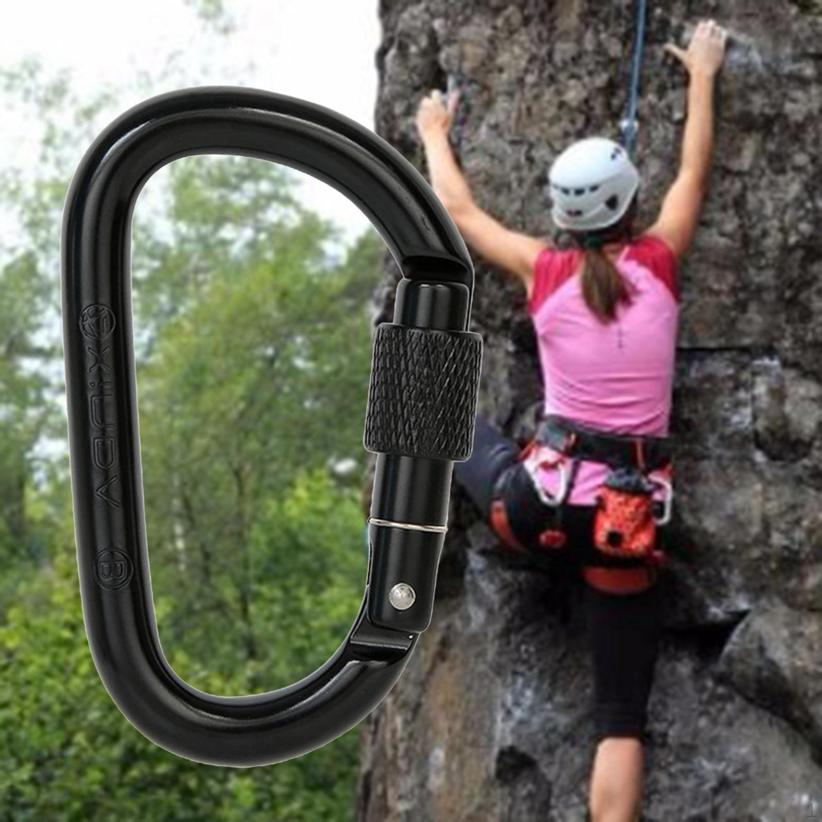 25KN Climbing Carabiner Clips, and Heavy Duty Carabiners for Rock Climbing, Rappelling
