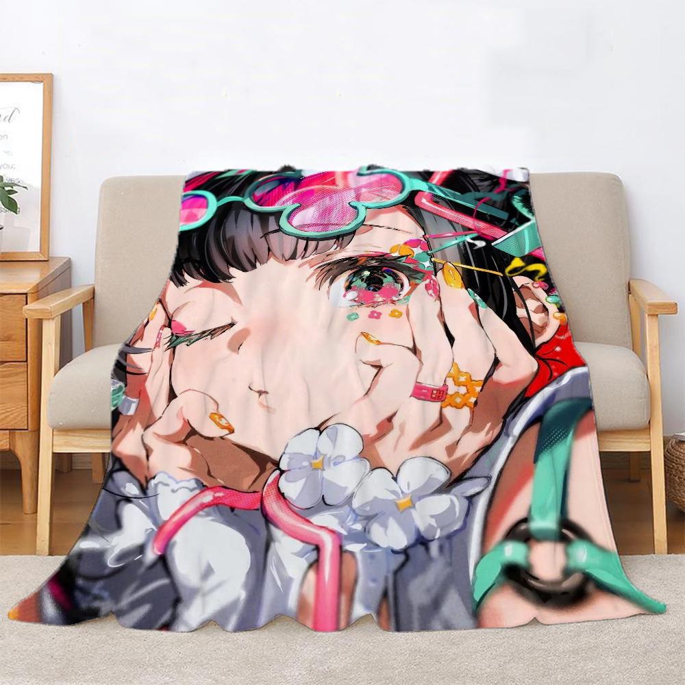 Mika Pikazo Nap Blanket King Size Interior for Home Beach Towel Fluffy Soft Blankets &amp; Throw Luxury Bedding Knitted Plaid Knee